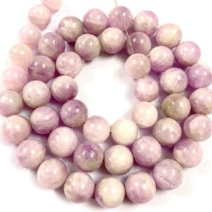 Pink Kunzite Smooth 10mm Beads Natural Kunzite Smooth Balls Kunzite Gemstone Beads Pink Kunzite 18” Necklace 10mm Kunzite Smooth Round Beads