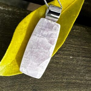 Pink Kunzite, Stainless Steel, Healing Stone Necklace with Positive Energy!