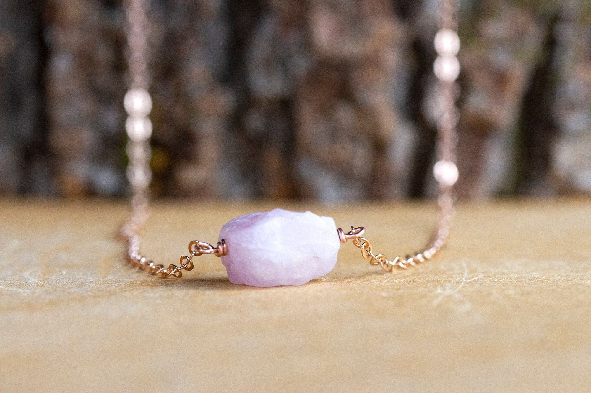Raw Kunzite Necklace - Raw Stone Necklace - Kunzite Jewelry - Crystal Necklace - Heart Charka Crystal Jewelry - Gift For Her Raw Kunzite Necklace - Raw Stone Necklace - Kunzite Jewelry - Crystal Necklace - Heart Charka Crystal Jewelry - Gift For Her