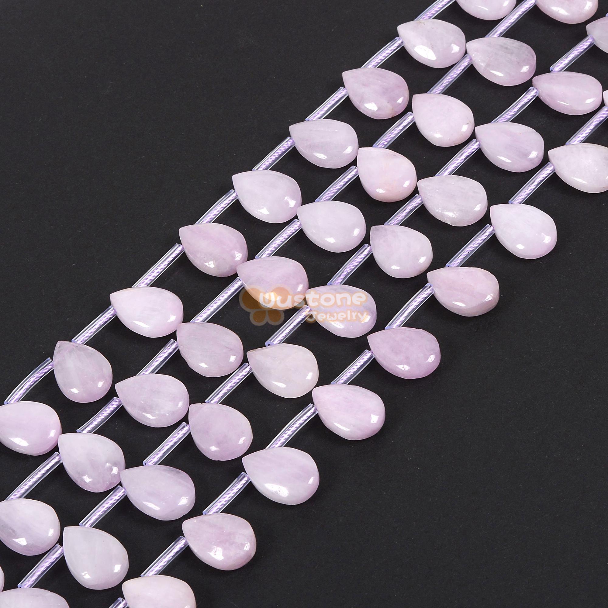 14mm Natural Kunzite Charm Teardrop Loose Beads Jewelry Making Diy Bead 16inches