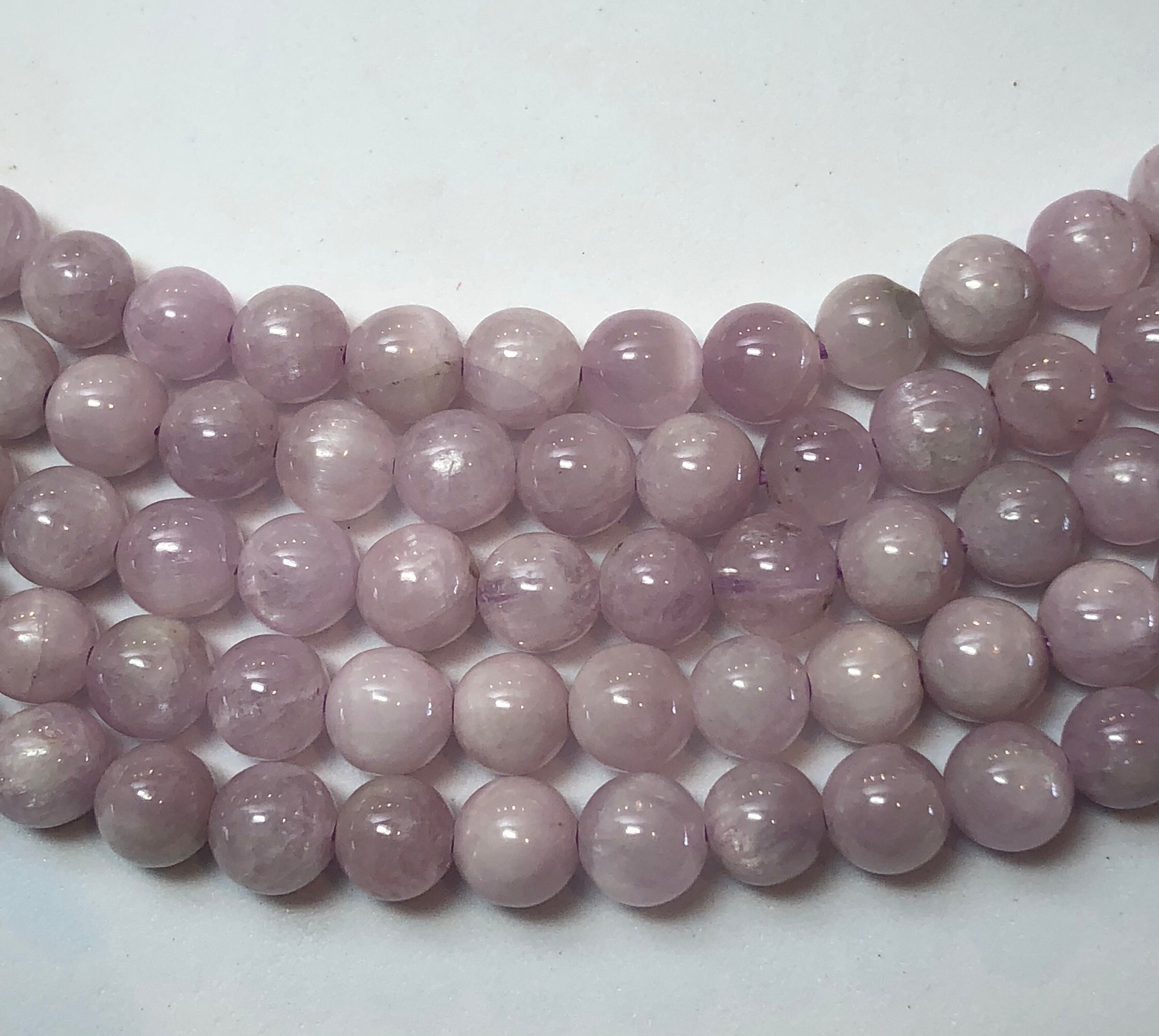 5mm Kunzite Gemstone Beads. Full 15" Strand High Quality A/aa Beads, About 80 Per Strand. A Form Of Spodumene. Known As A Healing Stone.
