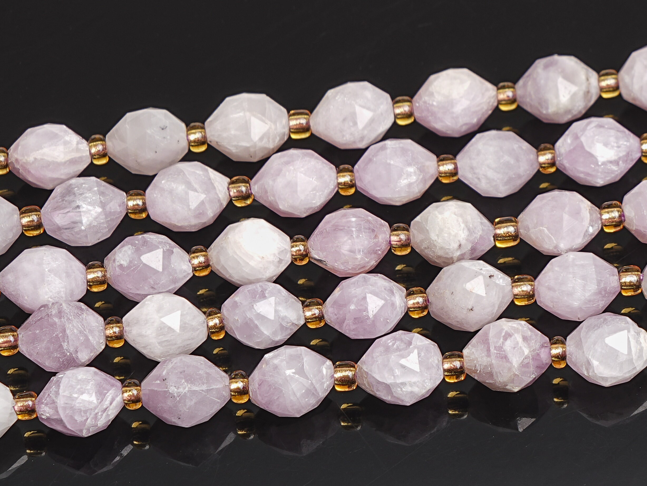 8mm Light Purple Kunzite Beads Grade Aa Genuine Natural Gemstone Drum Barrel Rice Bead Loose Beads 15"/7.5" Bulk Lot Options