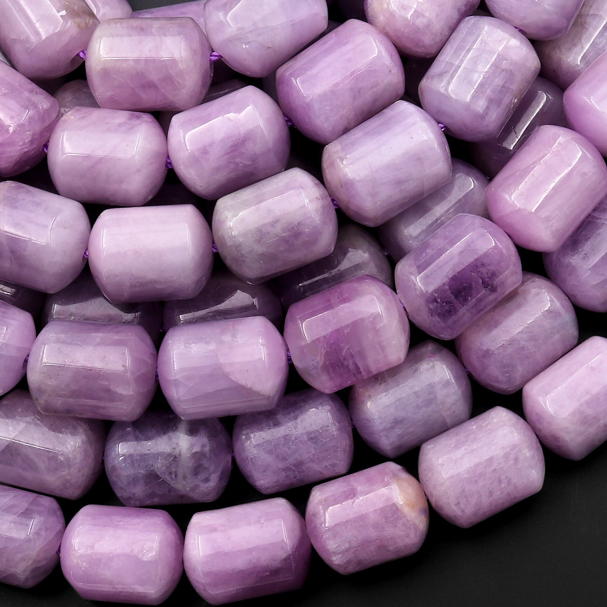 Aaa Natural Kunzite 10mm 13mm 14mm Bullet Cylinder Tube Beads 15.5" Strand Aaa Natural Kunzite 10mm 13mm 14mm Bullet Cylinder Tube Beads 15.5" Strand