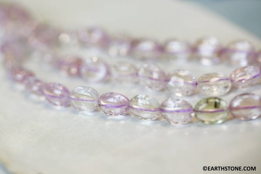 Kunzite 8x10mm Flat Oval Beads 16" Strand Stabilized 121-1021 Kunzite 8x10mm Flat Oval Beads 16" Strand Stabilized 121-1021
