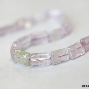 M/ Kunzite 9x13mm/ 10x14mm Flat Rectangle beads 16" strand Stabilized gemstone for jewelry making