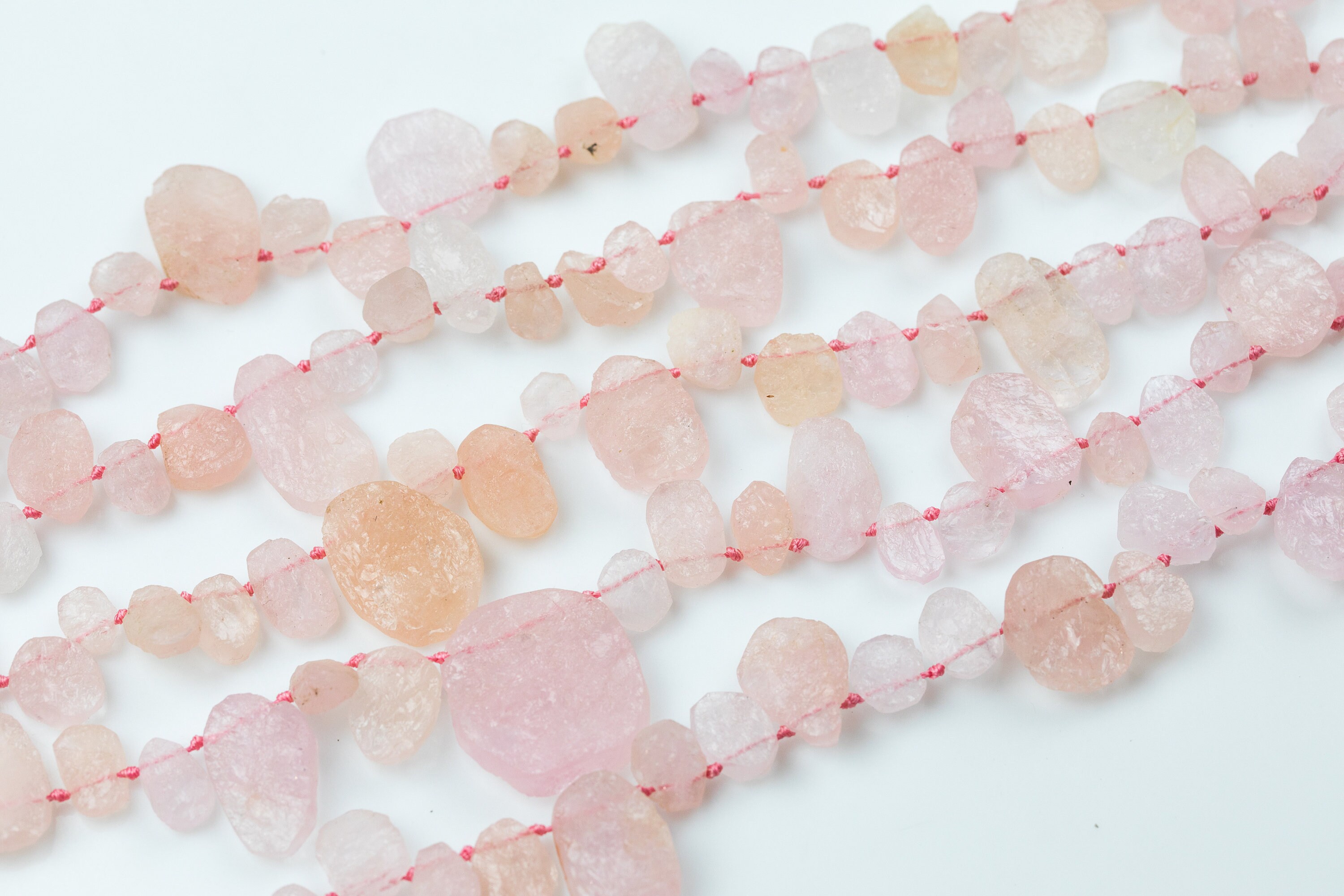 Natural Kunzite Freeform Drops - Matte / Unpolished - Graduated Approximately 12mm To 26mm Wide - Full 15.5" Strands Gemstone Beads Natural Kunzite Freeform Drops - Matte / Unpolished - Graduated Approximately 12mm To 26mm Wide - Full 15.5" Strands Gemstone Beads