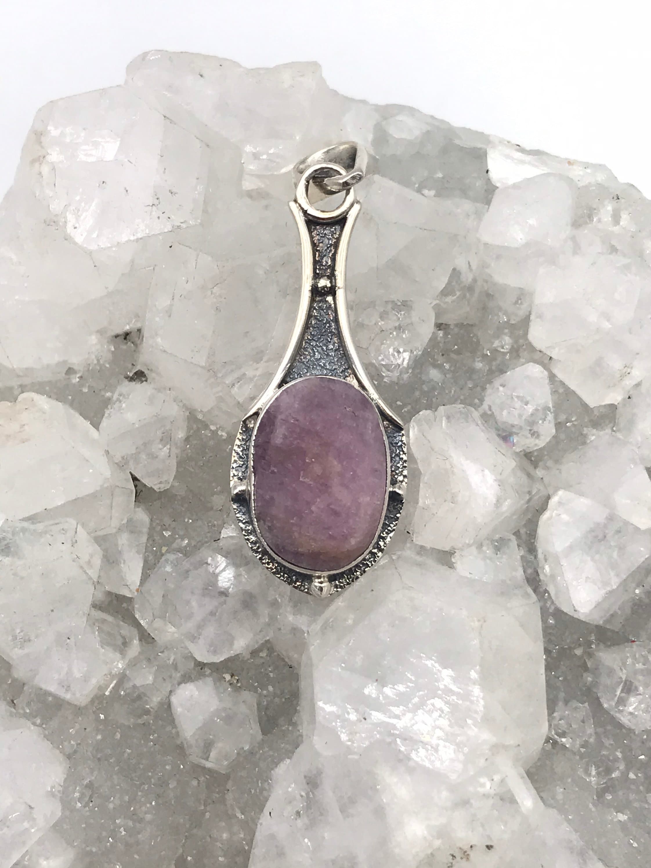 Rough Pink Kunzite Pendant