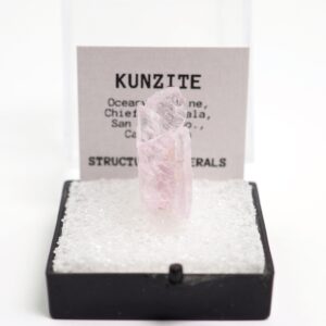 Kunzite California Crystal Thumbnail Mineral Specimen Perky Box