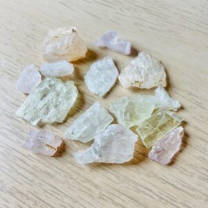 Raw Kunzite Crystal Lot (37.5G ) Rough Kunzite Stones, Mixed Clear Yellow Color Pastel Natural Untreated Raw Crystal Mineral Specimens Raw Kunzite Crystal Lot (37.5G ) Rough Kunzite Stones, Mixed Clear Yellow Color Pastel Natural Untreated Raw Crystal Mineral Specimens