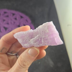 Raw Kunzite Crystal Rare Stone Light Purple Love Heart Crown Chakra Raw Kunzite Crystal Rare Stone Light Purple Love Heart Crown Chakra
