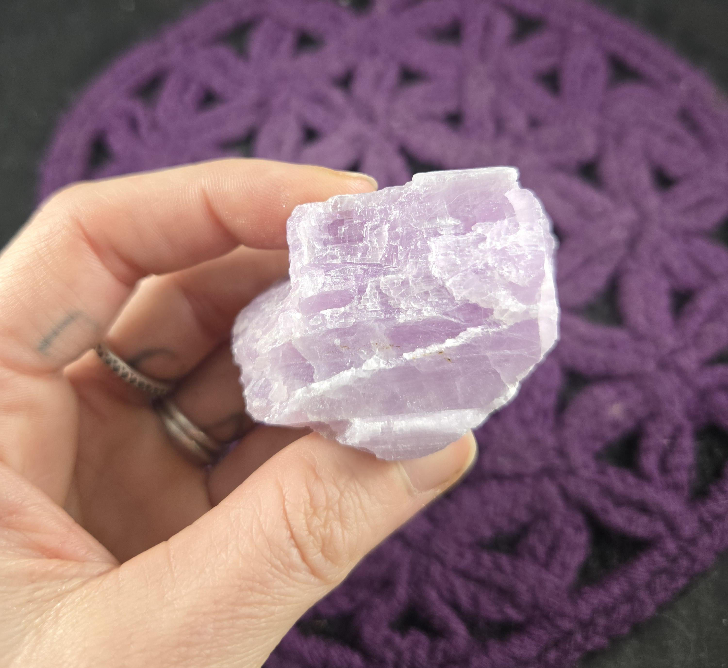 Raw Kunzite Crystal Rare Stones Light Purple Crystals Love Heart Crown Chakra Raw Kunzite Crystal Rare Stones Light Purple Crystals Love Heart Crown Chakra