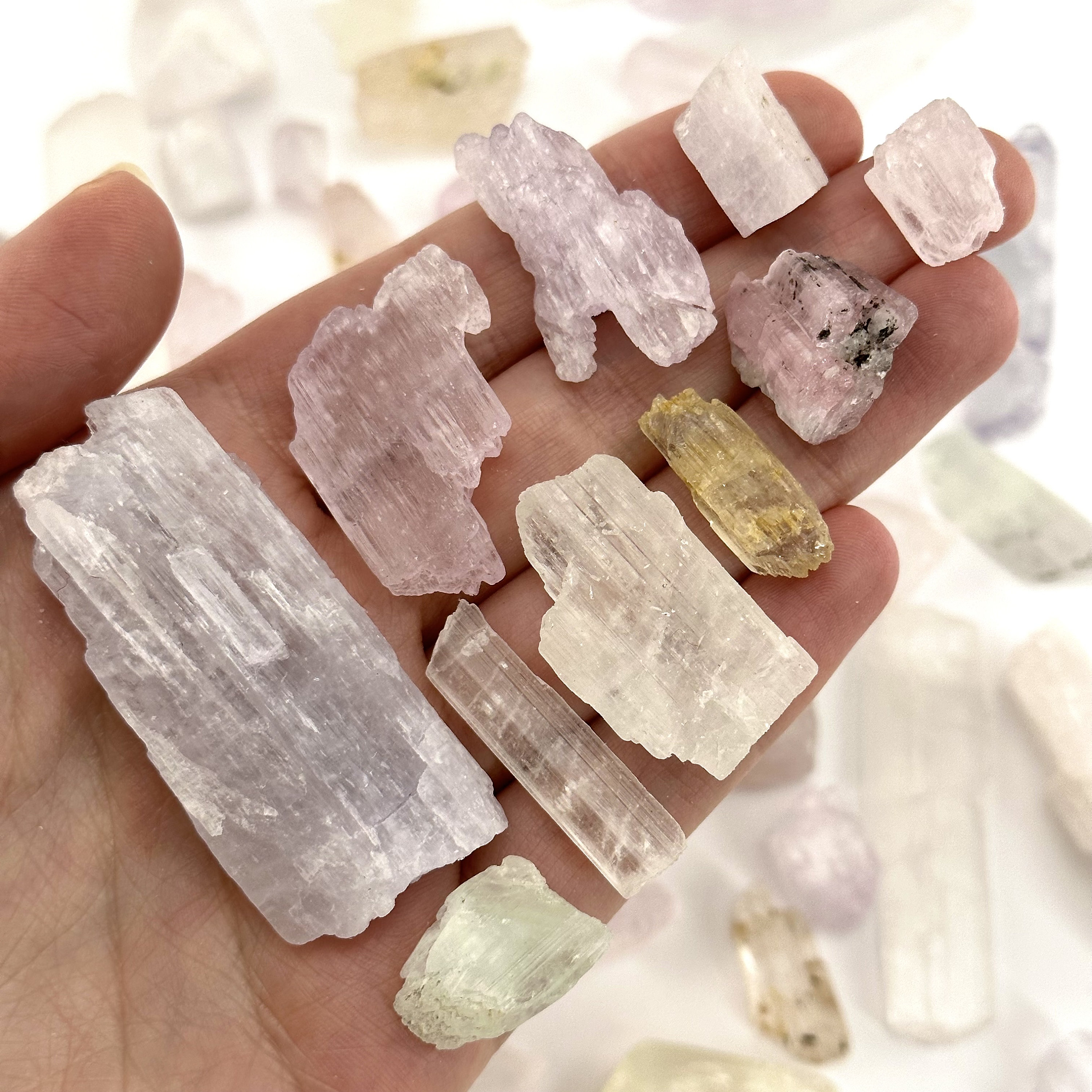 Raw Kunzite Crystal Specimen | Natural Pink, Clear, Colorful Gemstone Raw Kunzite Crystal Specimen | Natural Pink, Clear, Colorful Gemstone
