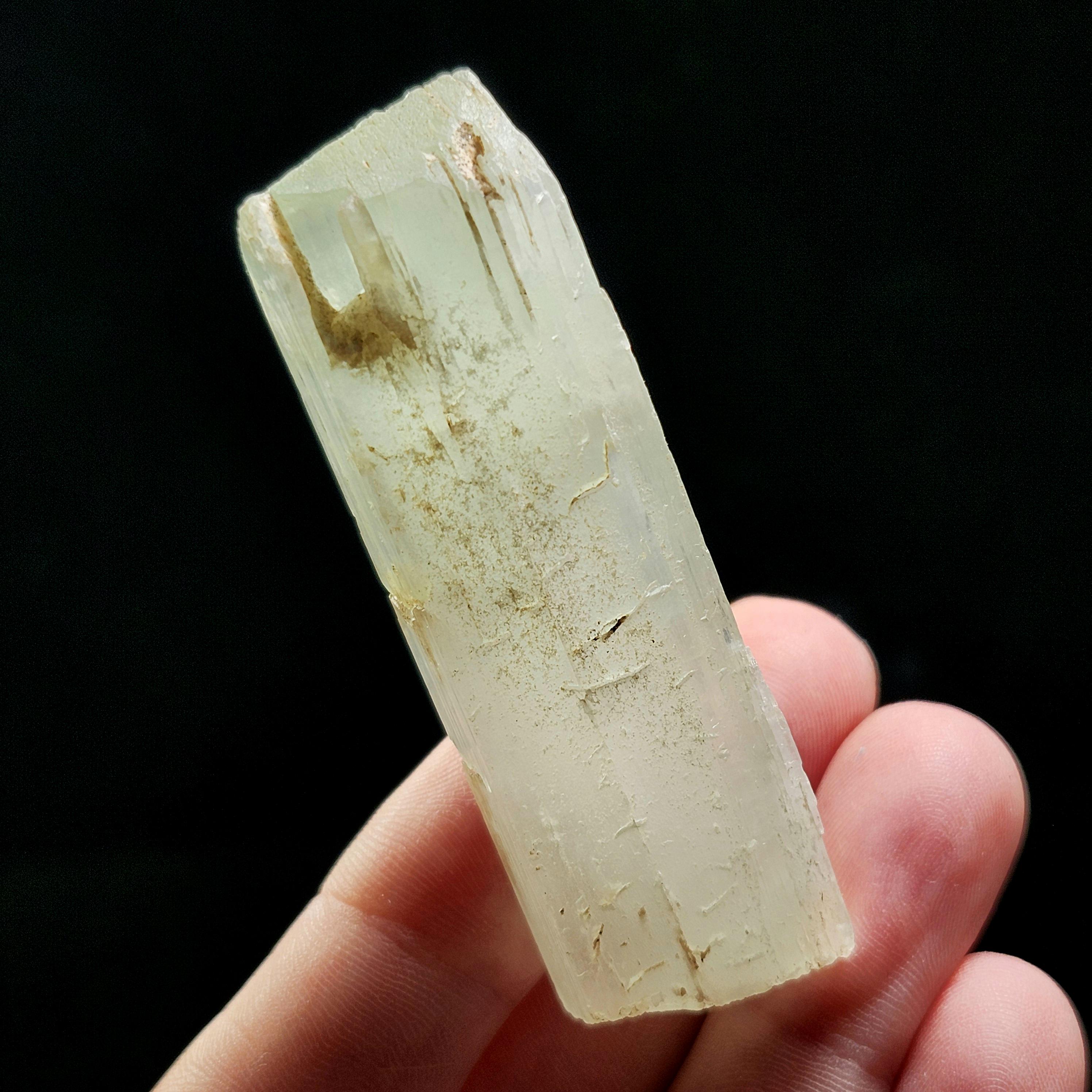 Hiddenite Crystal Specimen: Green Kunzite Gemstone, 33g
