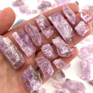 Lavender Kunzite Crystal | Natural Raw Pink Mineral Specimen