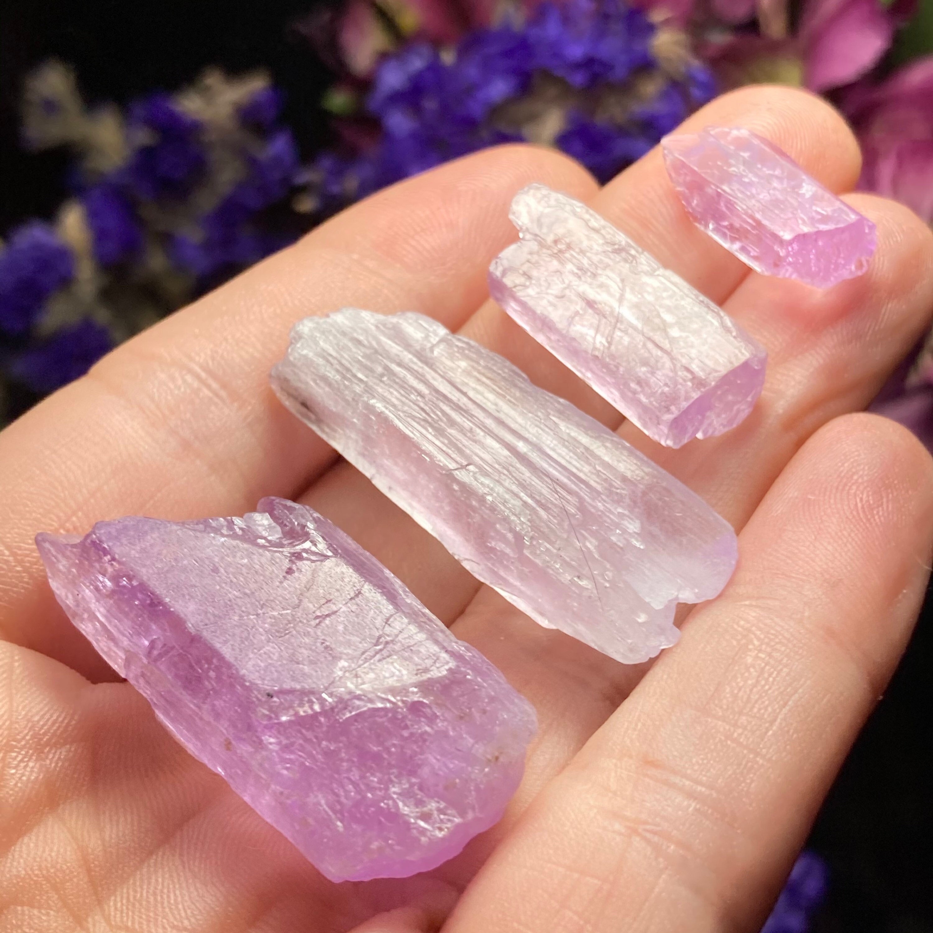 Raw Pink Kunzite Crystal Specimen: Lavender Gemstone Raw Pink Kunzite Crystal Specimen: Lavender Gemstone