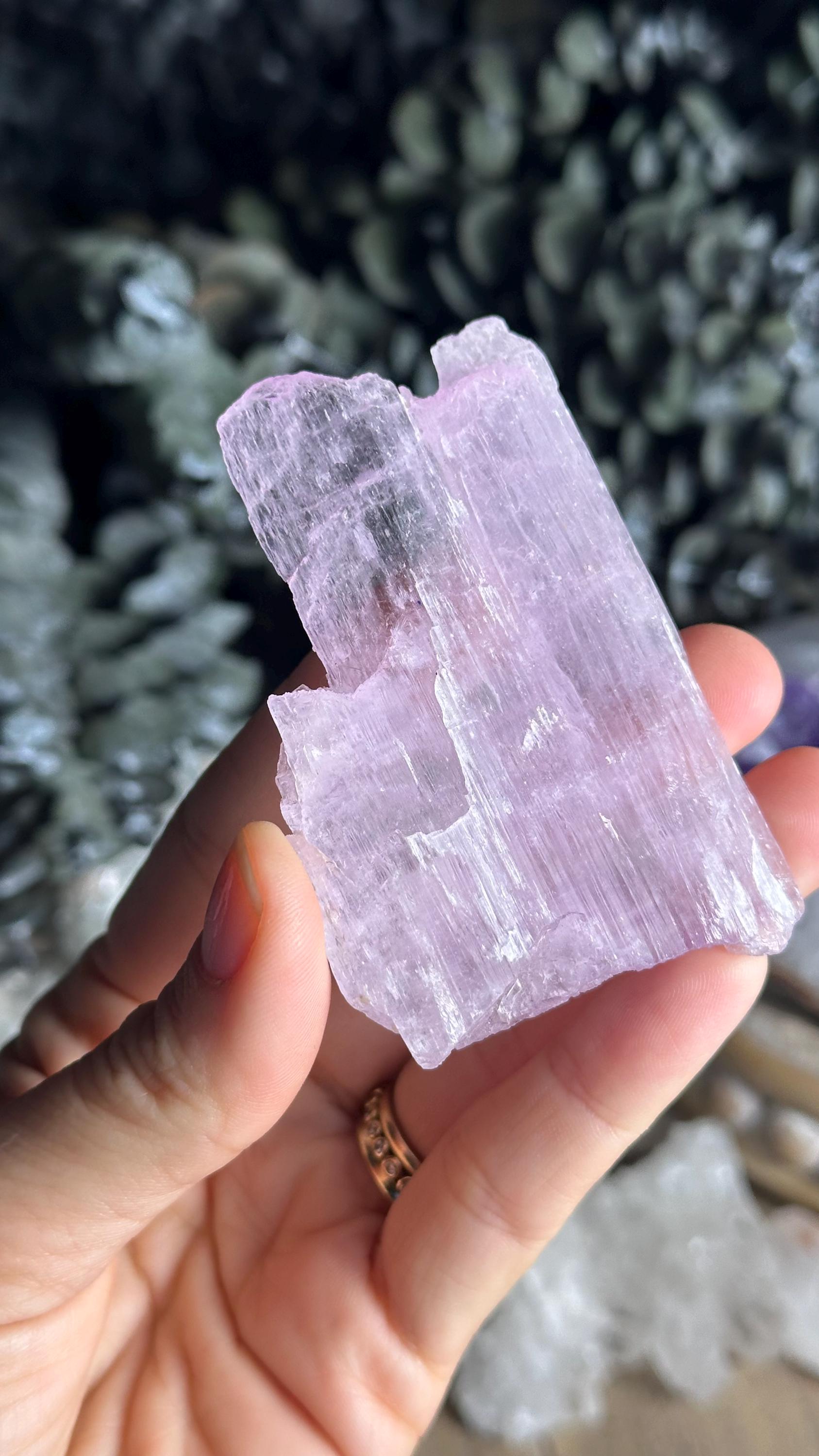 Raw Pink Kunzite Slab, Candy Kunzite