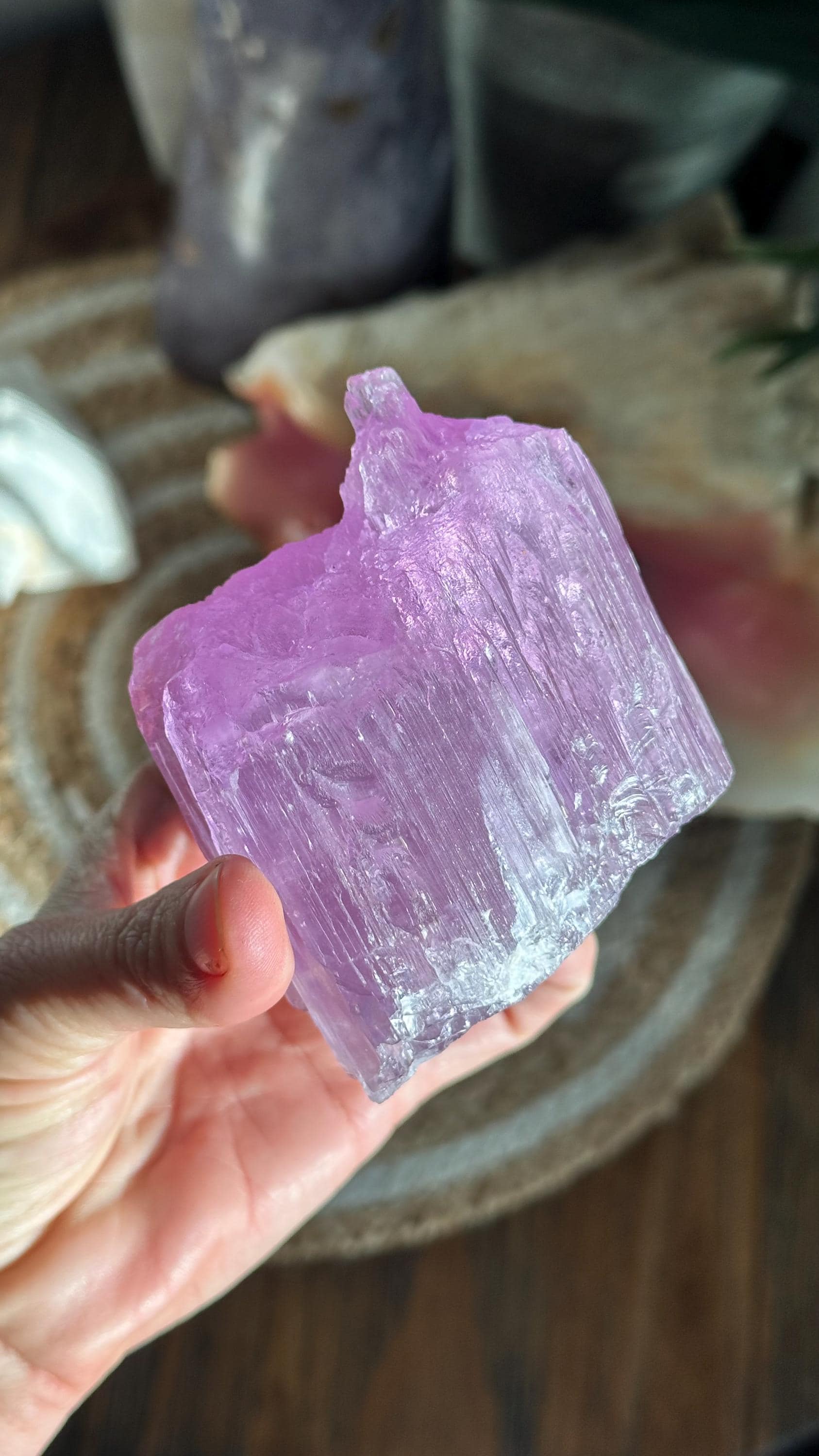 Purple Kunzite Specimen: Raw Kunzite Gemstone From Afghanistan (610grams)