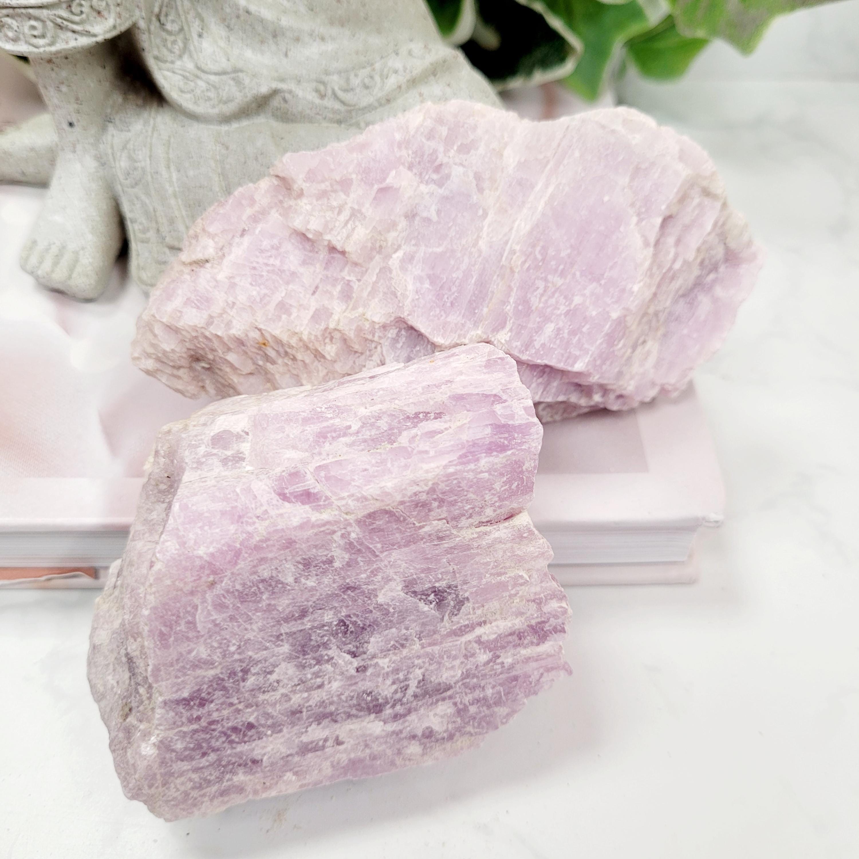 Rough Kunzite Crystal Specimens • Ethically Sourced