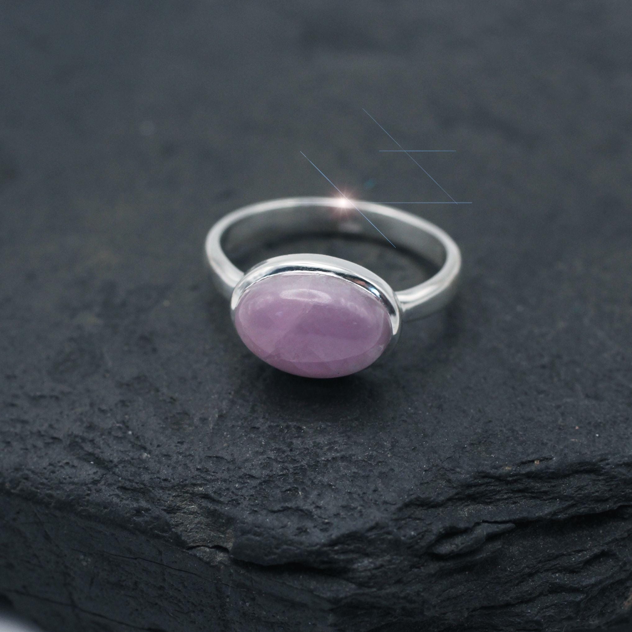 Amaranthine - Kunzite Sterling Silver Ring Size 8