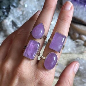 Extra Gemmy Lavender Kunzite Adjustable Statement Ring – Choose Your Ring, 925 Sterling Silver