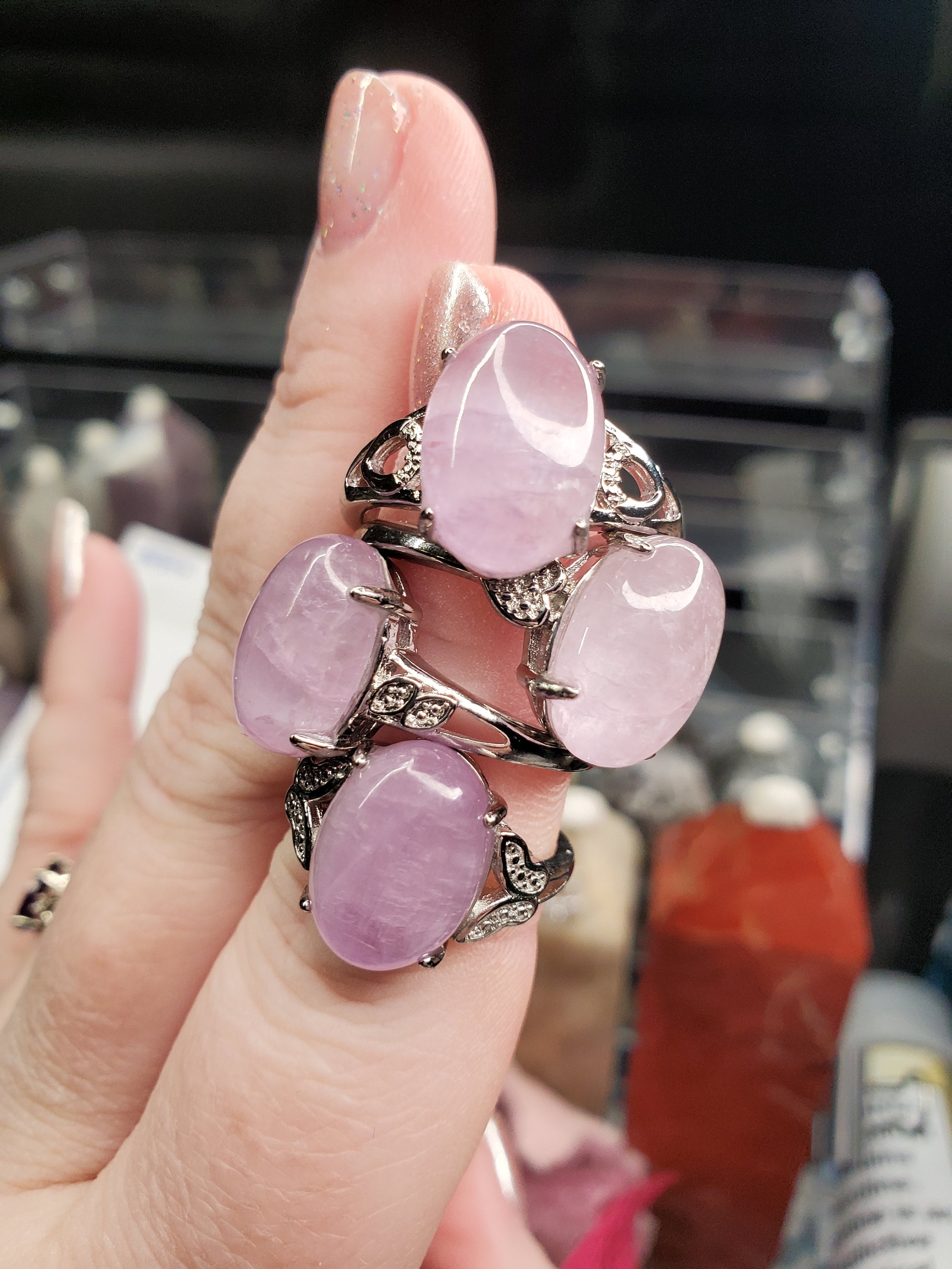 Natural Kunzite Ring | Non-adjustable | 925 Sterling Silver Stamped | Stocking Stuffer