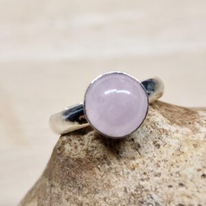 Pink Kunzite Ring. 925 Sterling Silver Rings For Women. Reiki Jewelry Uk. Adjustable Ring