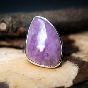Kunzite & Sterling Silver Ring - Heart Chakra Jewelry, Size 7