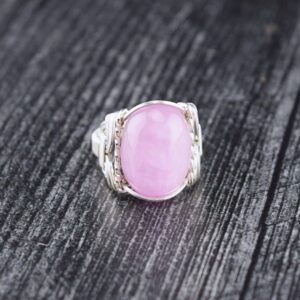 Sterling Silver Kunzite Wire Wrapped Ring