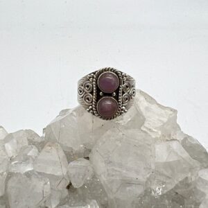 Two Stone Kunzite Ring, Size 7 1/2