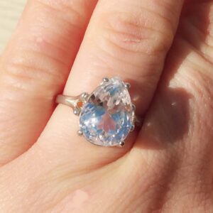 White Kunzite Ring Ancient Good Luck Talisman Rare Gemstone 19th Century Gem Antique Gemstone Ancient Indian Hindu Unusual Gemstone  #56875