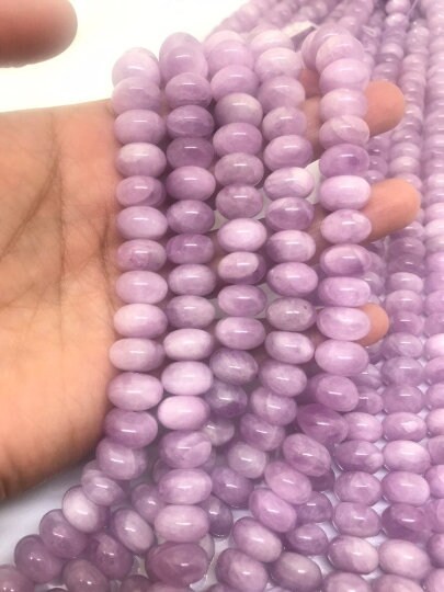 12mm Natural Kunzite Roundel Beads, Aaa Quality, Length 40cm -natural Kunzite Beads-purple Color Origin Brazil . Purple Kunzite Shape