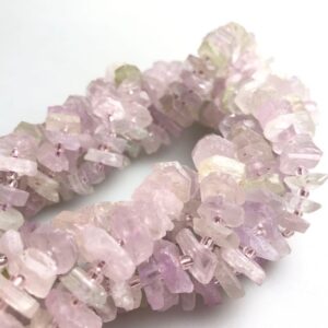 Natural Kunzite Irregular Rondelle Discs Beads Approx 12mm 15.5" Strand