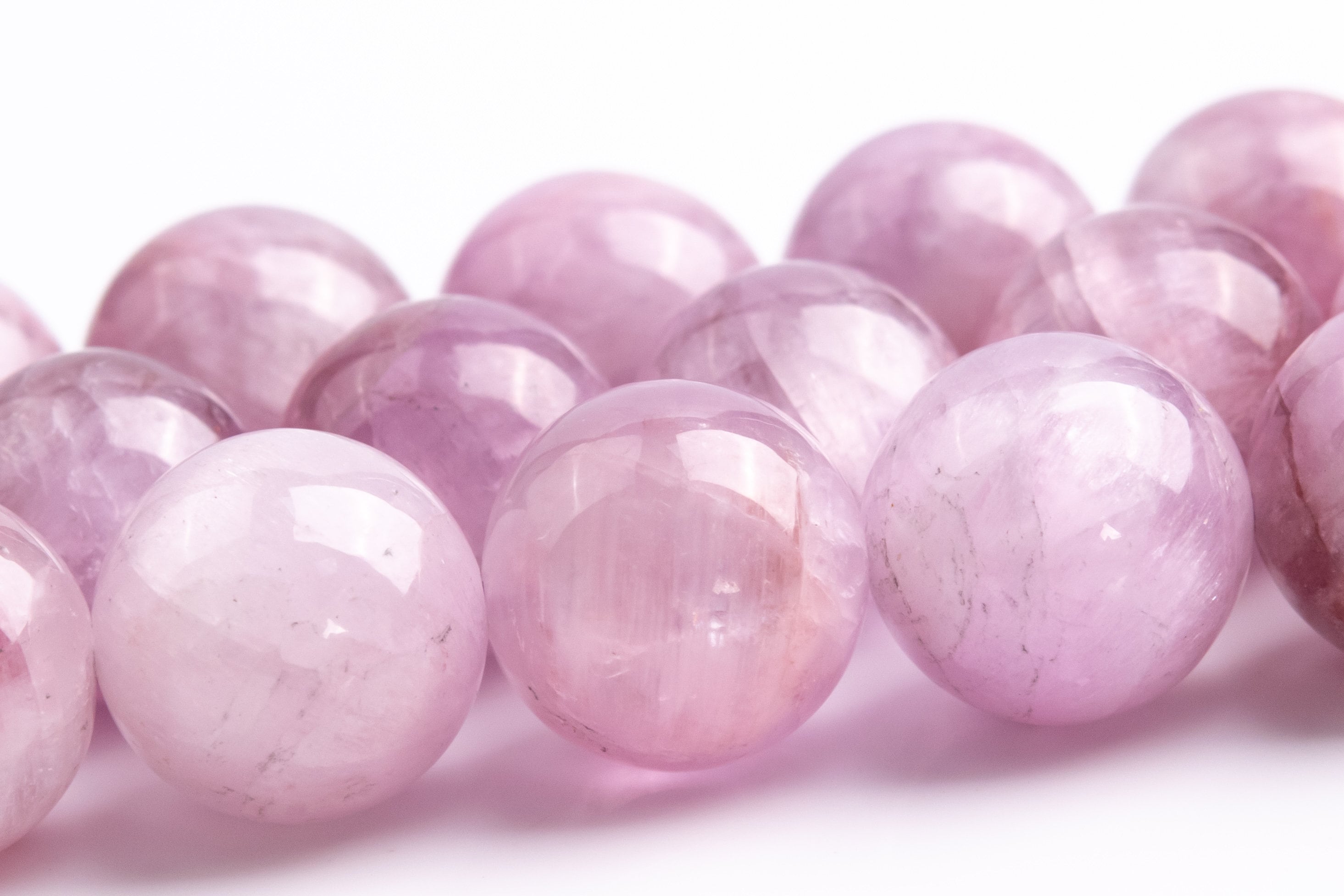 10-11mm Kunzite Beads Brazil Grade A+ Genuine Natural Purple Pink Gemstone Round Loose Beads 15.5" / 7.5" Bulk Lot Options (118028)
