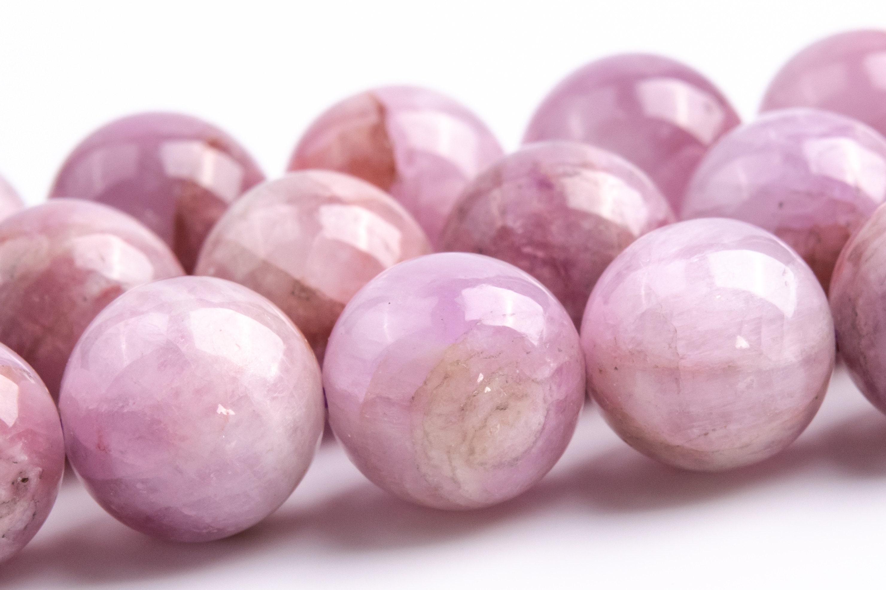 10-11mm Kunzite Beads Brazil Grade A+ Genuine Natural Purple Pink Gemstone Round Loose Beads 16"/7" Bulk Lot Options (118026)
