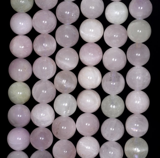10mm Natural Kunzite Gemstone Grade A Lavender Purple Round Loose Beads 15.5 Inch Full Strand (80000818-147)