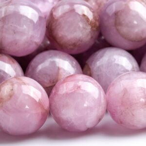 38 / 17 Pcs - 10-11mm Purple Pink Kunzite Beads Grade A+ Genuine Natural Round Gemstone Loose Beads (118026)