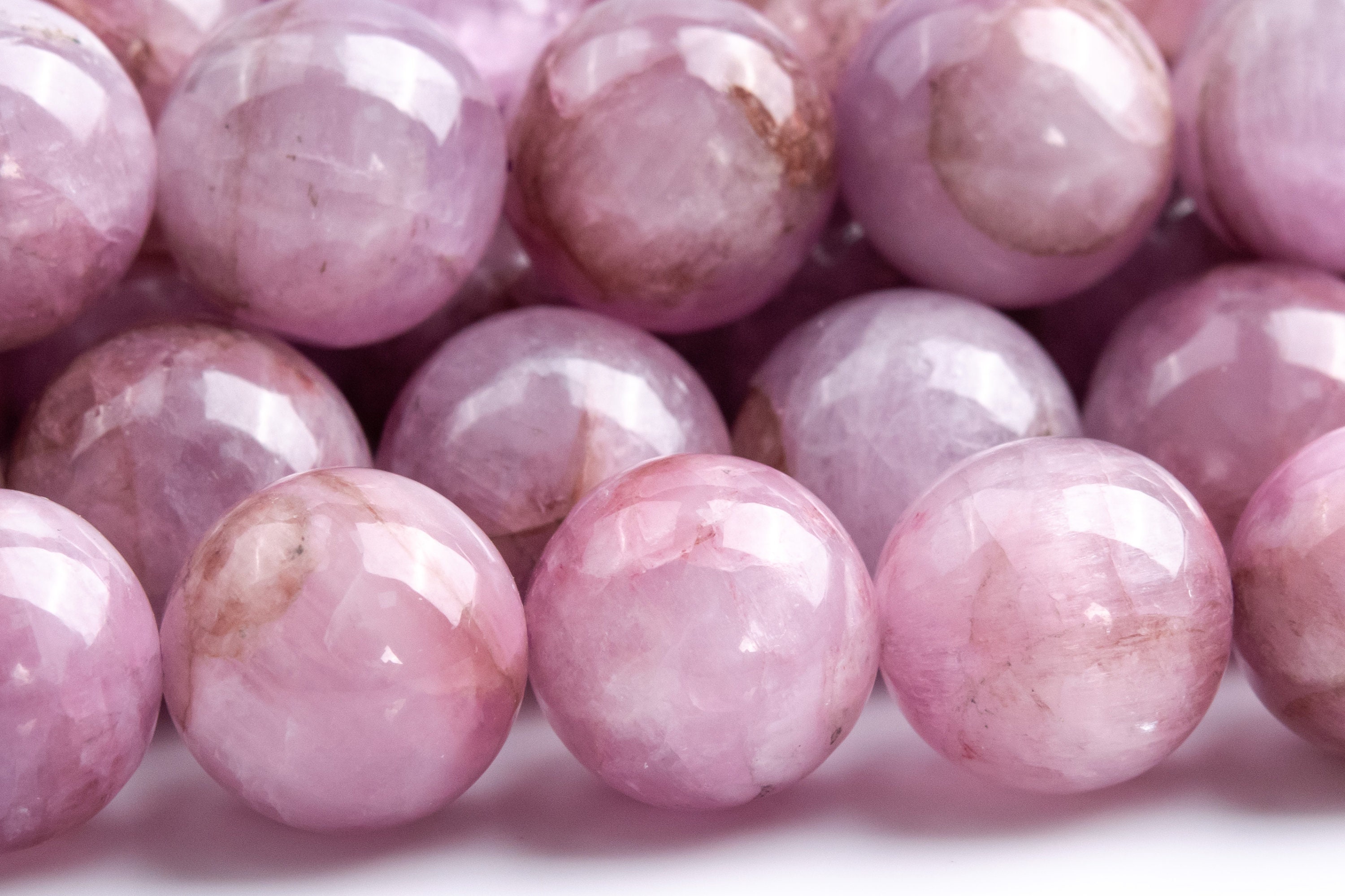 38 / 17 Pcs - 10-11mm Purple Pink Kunzite Beads Grade A+ Genuine Natural Round Gemstone Loose Beads (118026) 38 / 17 Pcs - 10-11mm Purple Pink Kunzite Beads Grade A+ Genuine Natural Round Gemstone Loose Beads (118026)