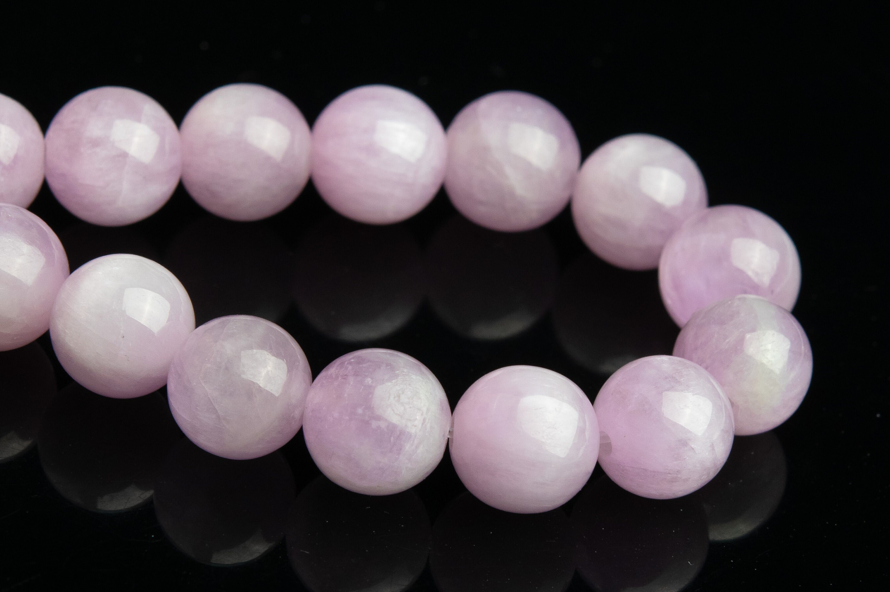 7-8mm Kunzite Beads Purple Pink Grade Aa+ Genuine Natural Gemstone Half Strand Round Loose Beads 7" Bulk Lot Options (118862h-2590)