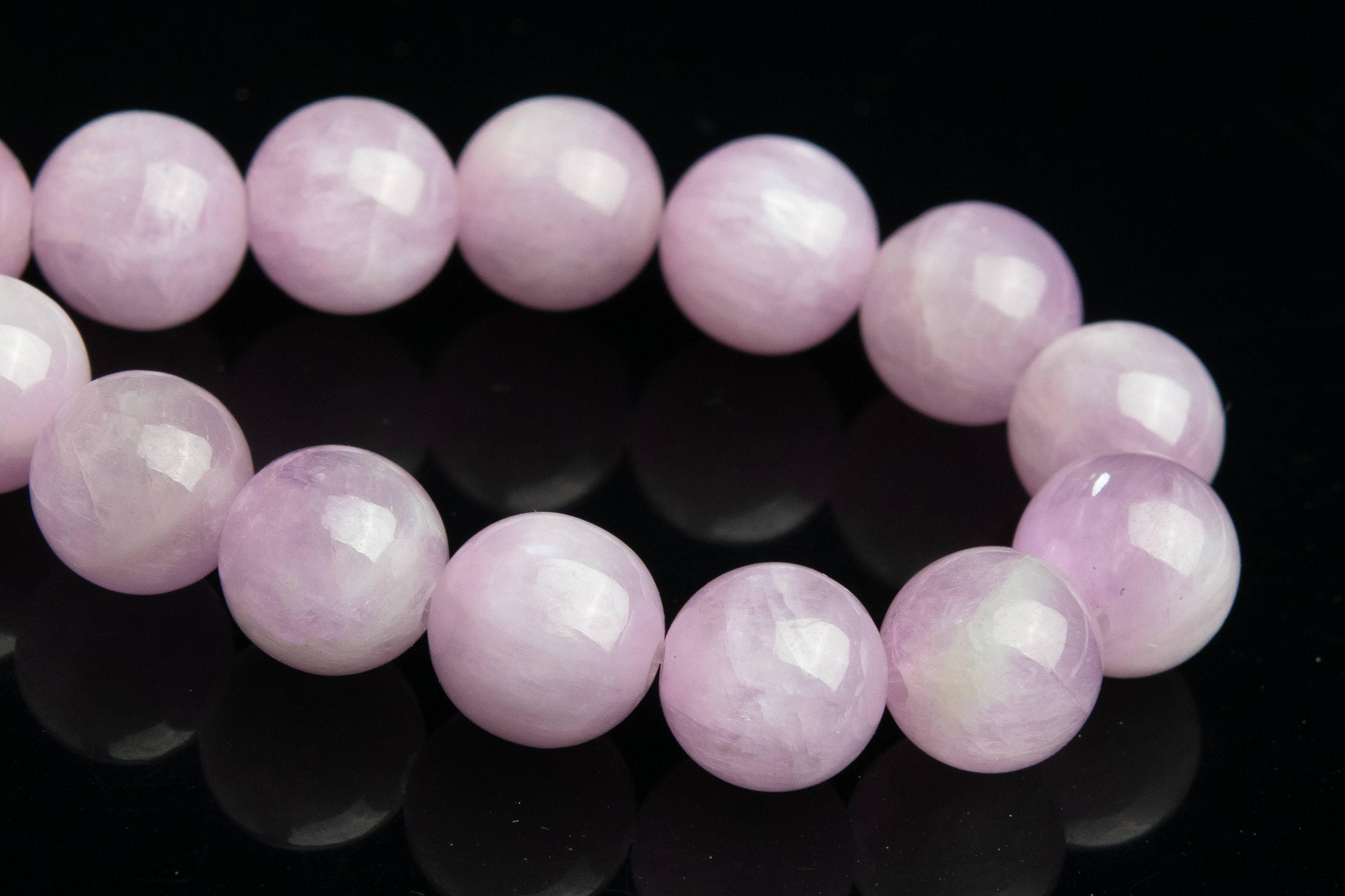 7-8mm Kunzite Beads Purple Pink Grade Aaa Genuine Natural Gemstone Half Strand Round Loose Beads 7" Bulk Lot Options (118861h-2590)