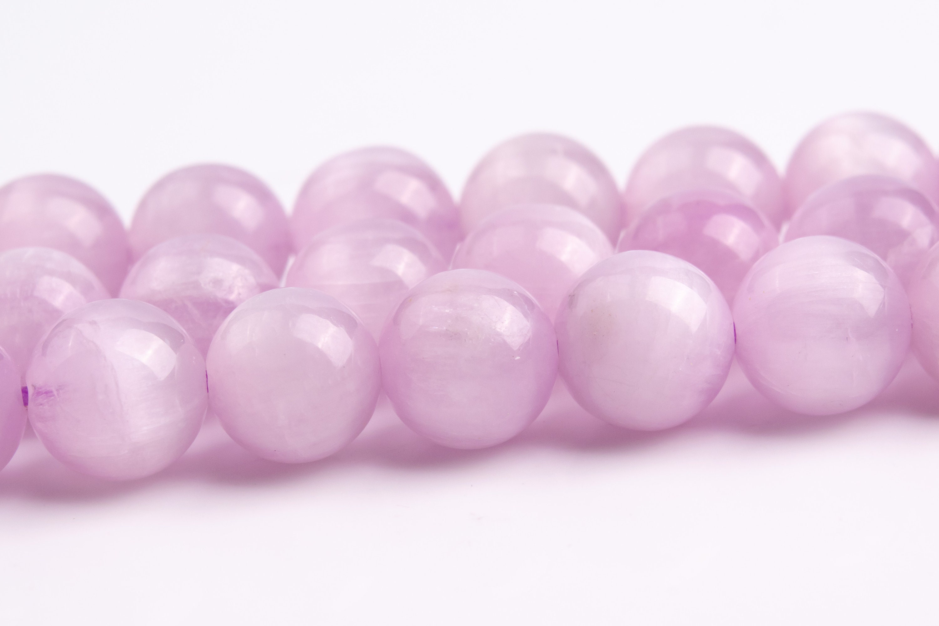 7mm Kunzite Beads Purple Pink Grade Aa+ Genuine Natural Gemstone Round Loose Beads 15" / 7.5" Bulk Lot Options (118355)
