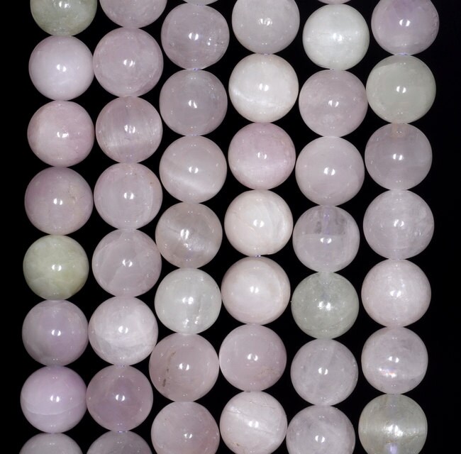 7mm Natural Kunzite Gemstone Grade A Lavender Purple Round Loose Beads 7.5 Inch Half Strand (80000829-147)