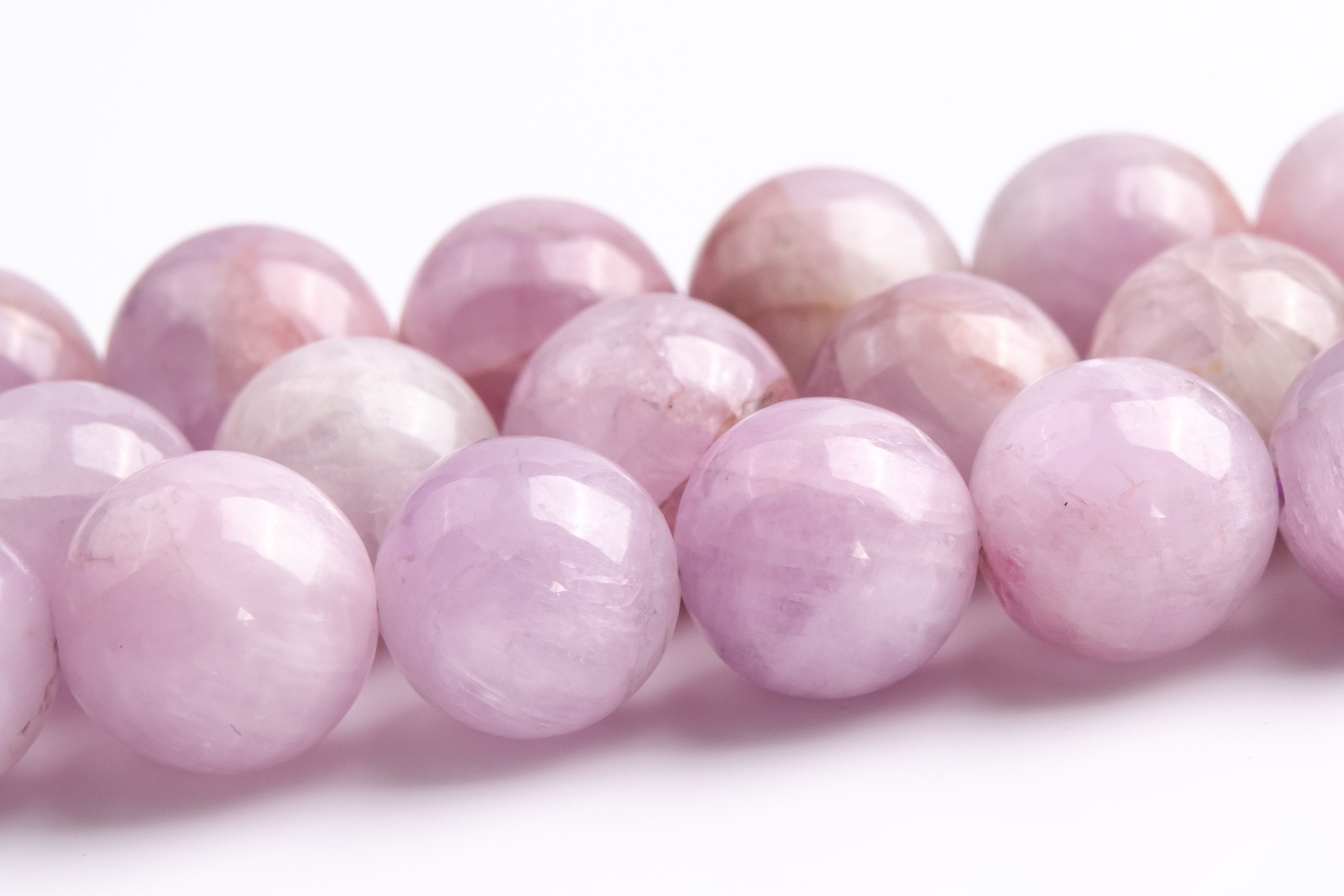 8-9mm Kunzite Beads Brazil Grade A+ Genuine Natural Purple Pink Gemstone Round Loose Beads 15.5"/7.5" Bulk Lot Options (118012)