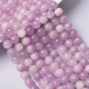 8mm 10mm AAAAAA Natural Kunzite Smooth and Round Beads,Natural Spodumene Beads,15 inches one strand