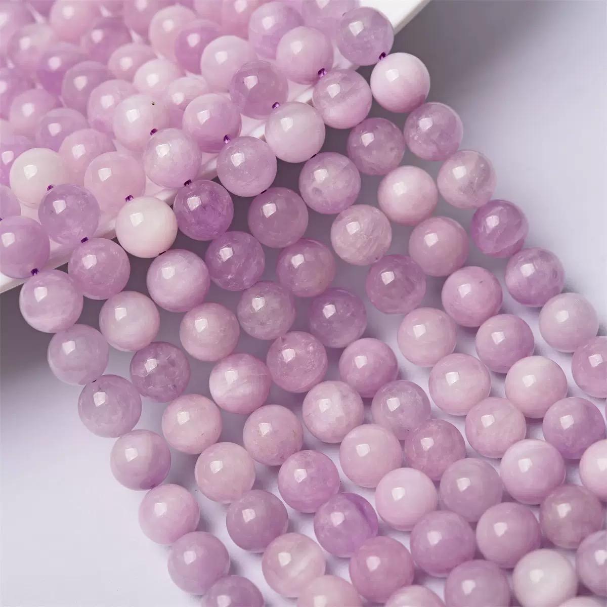8mm 10mm Aaaaaa Natural Kunzite Smooth And Round Beads,natural Spodumene Beads,15 Inches One Strand