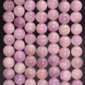 8mm Genuine Kunzite Gemstone Grade Aaa Purple Pink Round Loose Beads 7.5 Inch Half Strand (80005453-466)