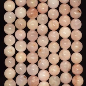 8mm Genuine Kunzite Gemstone Pink 7-8mm Round Loose Beads 7.5 Inch Half Strand (80005540-470)
