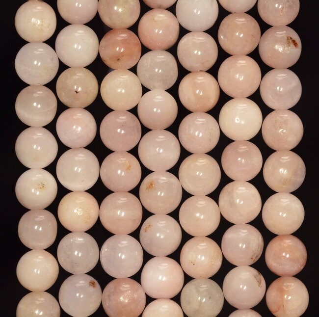 8mm Genuine Kunzite Gemstone Pink 7-8mm Round Loose Beads 7.5 Inch Half Strand (80005540-470)