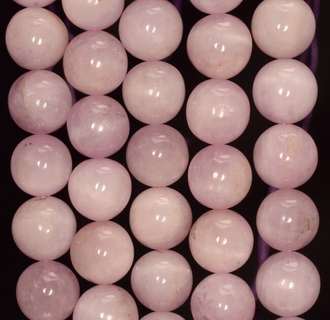 9mm Genuine Kunzite Gemstone Grade Aaa Pink Round Loose Beads 7.5 Inch Half Strand (80005544-470)