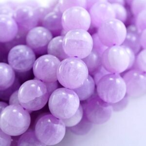 Kunzite Beads (aaa)(round)(smooth)(6mm)(8mm)(16"strand