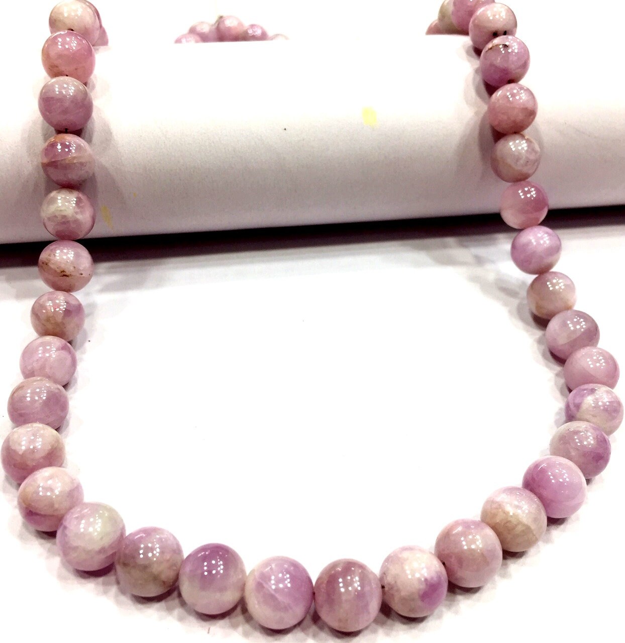 Extremely Rare~~natural Kunzite Smooth Round Ball Beads 9.mm Kunzite Round Beads Kunzite Gemstone Beads Kunzite String Beads Top Quality.